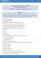 Đề thi giữa kì 1 Sinh 11 Cánh diều - Đề số 1